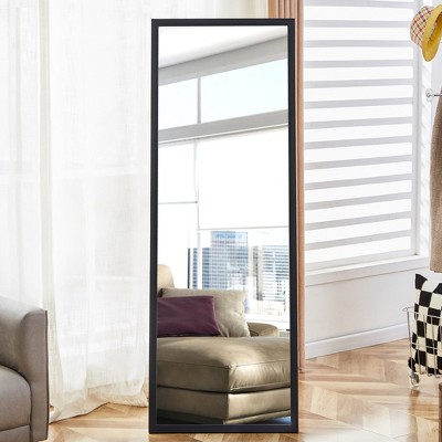 ONWITH Black solid wood frame full body mirror