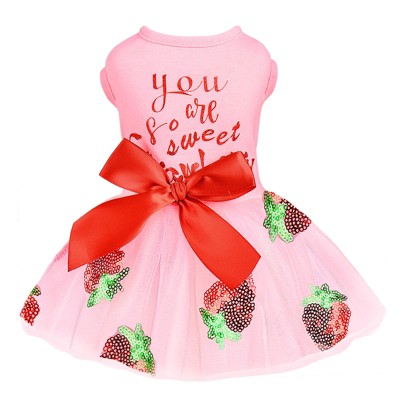 Paaaawaters Small Pet Dog Cat Tutu Lace Dress Puppy Ballet Skirt Princess Apparel Clothes