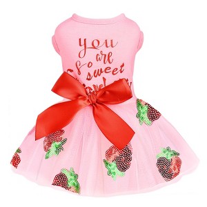 Paaaawaters Small Pet Dog Cat Tutu Lace Dress Puppy Ballet Skirt Princess Apparel Clothes - 1 of 4