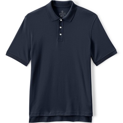 Lands' End School Uniform Men's Tall Short Sleeve Interlock Polo Shirt ...