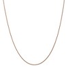 Black Bow Jewelry 1mm, 14k Rose Gold, Diamond Cut Solid Spiga Chain Necklace - 3 of 4