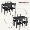 Dining Table for 4, Small Table and Chairs Set of 4, Dinette Set for 4, Square Dinner Table Set, Kitchen & Dining Room Sets for Small Space - 4 of 4