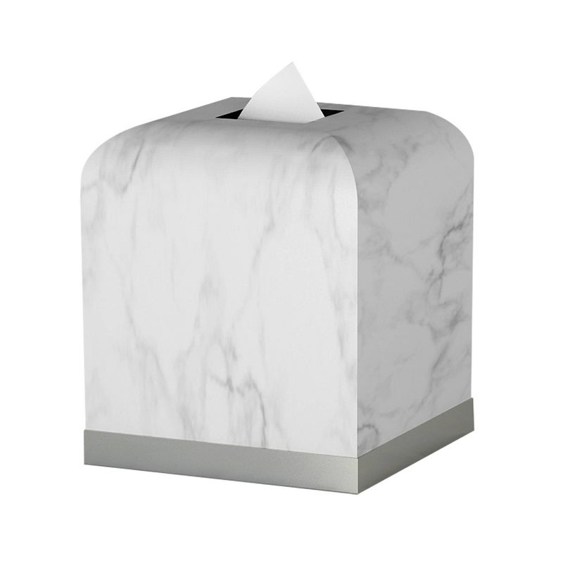 Misty Silver Collection Tissue Box Cover - Nu Steel, 1 of 7