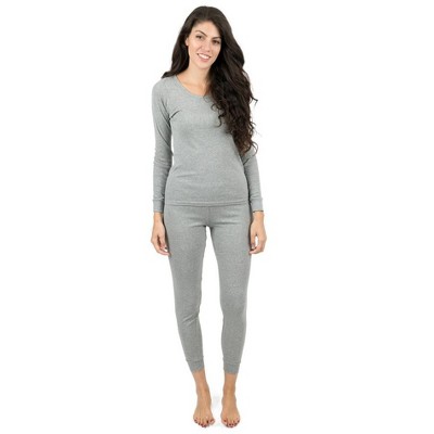 Leveret Womens Two Piece Thermal Pajamas Solid Orange Xs : Target