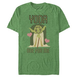 Men's Star Wars Valentine's Day Yoda One for Me T-Shirt - 1 of 3