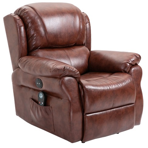 Tangkula Pu Leather Gaming Recliner Chair Single Massage Lounge