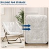 Jojoka Lazy Sofa Chair, Foldable Comfy Rabbit Fur Lounge Chair with Metal Frame for Teens, Kids, and Adults - 4 of 4
