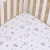 NoJo Disney Alice in Wonderland Light Blue, Pink, and White, Rabbit, and Cheshire Cat Super Soft Nursery Fitted Crib Sheet - 3 of 4