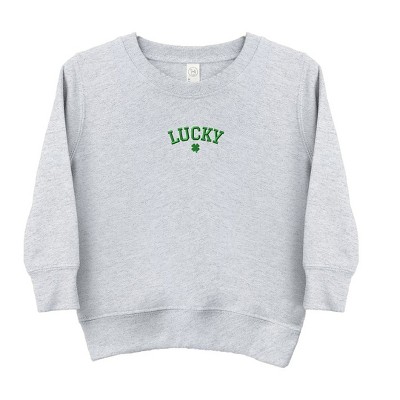 The Juniper Shop Embroidered Lucky Clover Youth Ultra-Soft Graphic Sweatshirt
