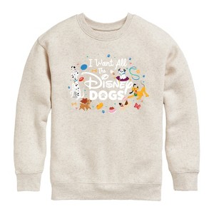 Boys' - Disney - Cats & Dogs Graphic Long Sleeve Fleece Sweatshirt - 1 of 4