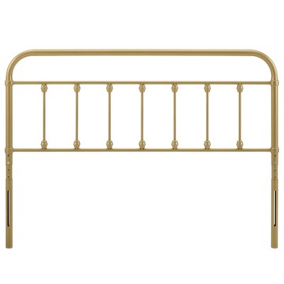 Sage Gold Metal Full Headboard with Adjustable Height