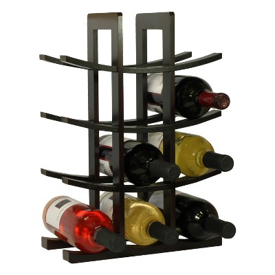 Oceanstar 12-Bottle Dark Espresso Wine Rack