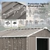 6FT x 5FT Outdoor Metal Storage Shed With Floor Frame Sun Protection Waterproof Storage House With Lockable Sliding Door - 3 of 4