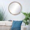 26"x26" Metal Wall Mirror with White Wood Beading Gold - Olivia & May: Luxury Glam Decor, No Assembly Required - 2 of 4
