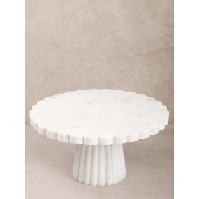 Bobby White Marble Cake Stand