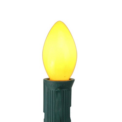 thumbnail image 2 of Box Of 25 C7 Solid Yellow Frosted Opaque Christmas Bulbs - Indoor/Outdoor Incandescent Lights 2 of 5