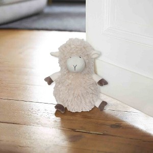 Evideco French Home Goods Decorative Sheep Door Stopper, 2.3 lb Weighted, Ecru - 1 of 4