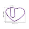 Unique Bargains Heart-Shaped Metal Prevent Tearing Pages Home Office Paper Clip 100 Pcs - 2 of 4