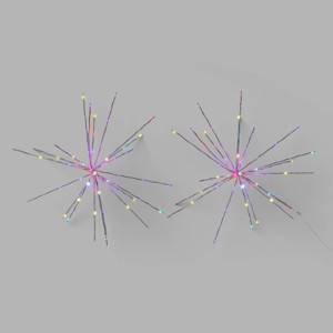 2pc 12" LED Twinkling Glitter Starburst Christmas Novelty Sculpture Lights Multicolor - Wondershop™ - 1 of 4