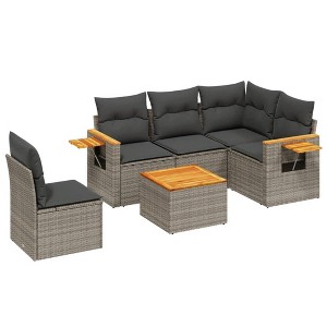 vidaXL Garden Sofa Set Grey - 1 of 4