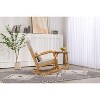 CAVINAS Linen Fabric Glider Rocking Chair with High Backrest and Lumbar Pillow,Upholstered Rocking Chairs,Nursery Accent Chair for Bedroom - 4 of 4