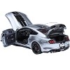 Ford Mustang Shelby GT500 Iconic Silver Metallic with Black Stripes 1/18 Model Car by Autoart - 2 of 4