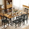 Resenkos Set of 4 Farmhouse Upholstered Dining Chairs with Padded Seats, - 2 of 4