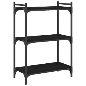 vidaXL Bookcase Storage Bookshelf Display Book Cabinet Black Engineered Wood - Black 23.6" 33.9" - 1 of 4