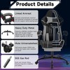 TopComfy Task and Office Gaming Chair Ergonomic Lumbar Support Footrest Headrest 360 Swivel For Home Office Gaming Study, Gray, 30.31"*22.44"*9.84" - 3 of 4