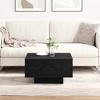 Clihome Modern Square Coffee Table with Textured Finish,Textured Center Table with Inviting Design for Cozy Living Spaces - 2 of 4