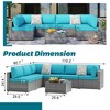 Celebalcony 7 Piece Outdoor Patio Seating Group with Cushions Light Blue - 3 of 4