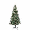 vidaXL Artificial Pre-lit Christmas Tree Green 70.9" PVC and Metal - 3 of 4