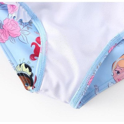Disney Princess Kids Summer Flower One Piece Rash Guards Disney Princess Blue 5-6 — фото 6