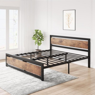 Bed Frame Platform with Headboard