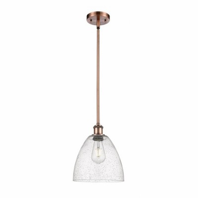 Bristol Glass - 1 Light Mini Pendant In Industrial Style-11.25 Inches Tall and 9 Inches Wide