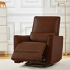 360° Swivel Rocker Glider Recliner Chair, PU Leather Upholstered with Padded Armrest and Deep Seat, Reclining Sofa for Living Room, Bedroom, Nursery - 4 of 4