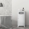 Dawson One Door Floor Cabinet White - Elegant Home Fashions: Traditional Style, Semi-Gloss Finish, Metal Hardware - 3 of 4