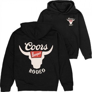 Mens Coors Banquet Rodeo Horns Logo Front and Back Print Hoodie - 1 of 4