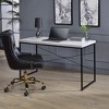 NicBex 47.5" Writing Desk with Metal Sled Base Rustic Industrial Home Office Computer Work Desk for Living Room & Study - 2 of 4