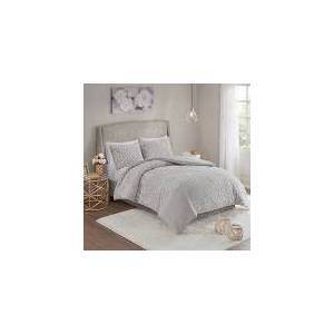 King White Cotton Tufted Chenille Comforter Set