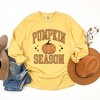 Simply Sage Market Women's Pumpkin Season Varsity Grunge Long Sleeve Garment Dyed Tee - 3 of 4