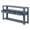 Console Table, Farmhouse Accent Tables With 4 Drawers And 2 Shelves, Rectangular Behind Couch Table With Storage For Living Room, Hallway, Foyer - 2 of 4