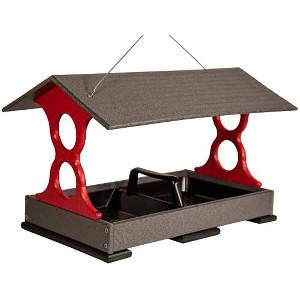 JCS Wildlife Large Fly Thru Bird Feeder- Mounting Pole Bundles Available - 1 of 4