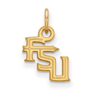 Black Bow Jewelry 14k Yellow Gold Florida State Seminoles NCAA Extra Small Pendant - 1 of 3