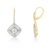 Haus of Brilliance Sterling Silver Rose Diamond Dangle Earring - 2 of 4