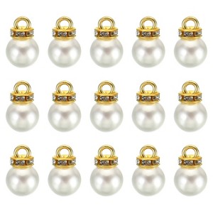 Unique Bargains Beautiful Designer DIY Jewelry Making Faux Pearl Pendants 100 Pcs - 1 of 4