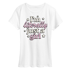 Women's - Instant Message - Im Literally Just A Girl Short Sleeve Graphic T-Shirt - 1 of 4