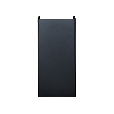 Black Wood Tray Top Trash Receptacle with Thank You Text