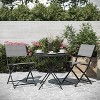 Merrick Lane Set of 2 Versatile Flex Comfort Indoor/Outdoor Fold Chairs with Metal Frames - 2 of 4