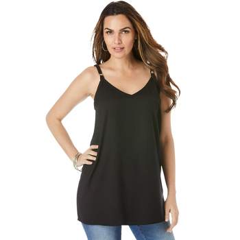 Roaman's Women's Plus Size Lace Cold-shoulder Top, 32 W - Black : Target